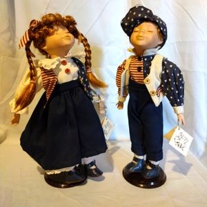 Porcelain 4th of July dolls